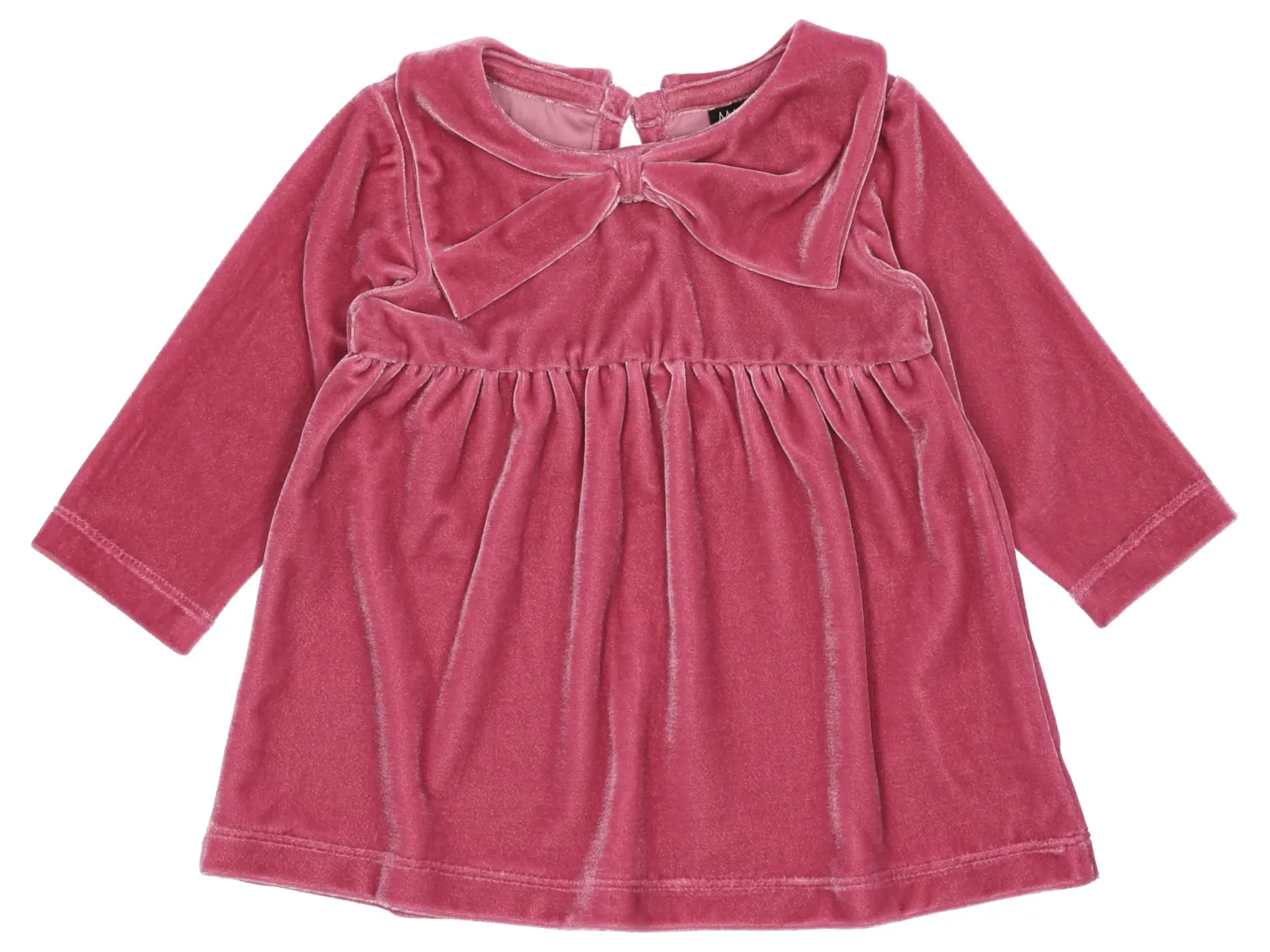 Wibra vestito neonata in velluto con fiocco maniche lunghe