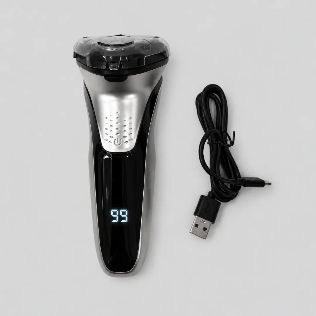 ADAMANTA ADM 7106 rasoio elettrico rotativo 3 testine wet&dry