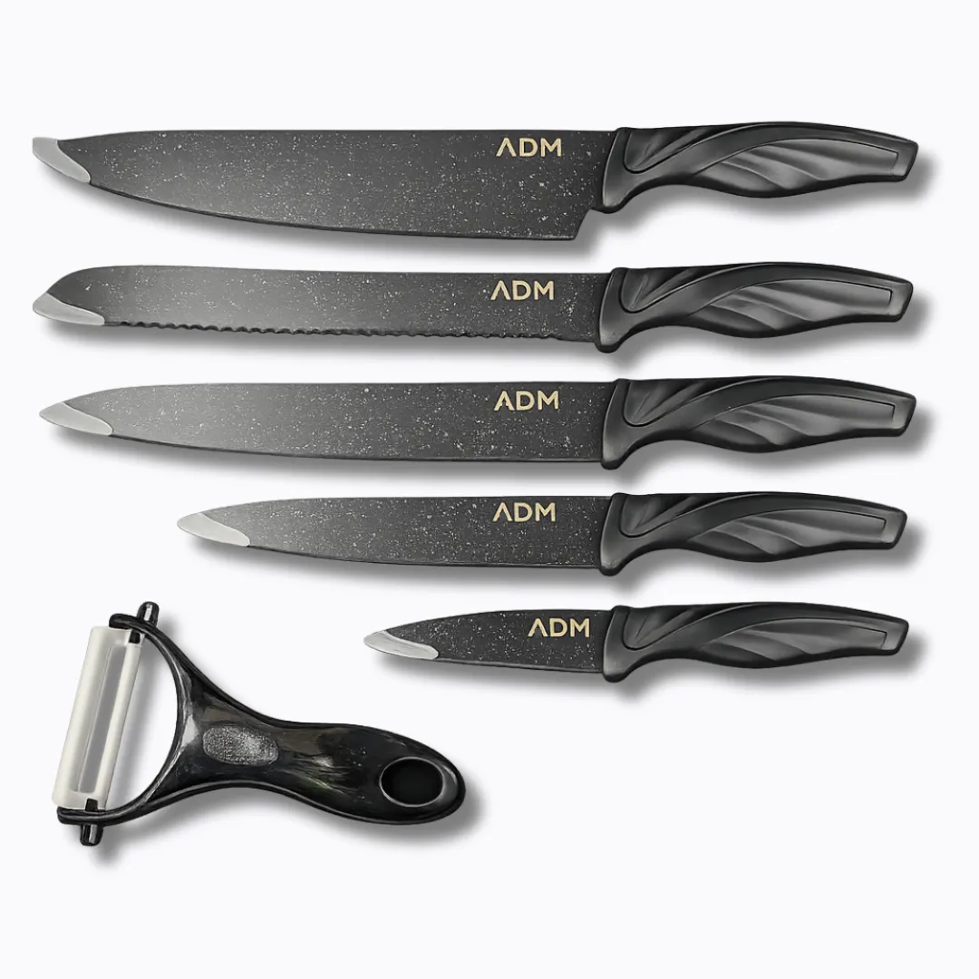 ADAMANTA 7063 Set Coltelli Cucina 6 Pezzi Ceramica