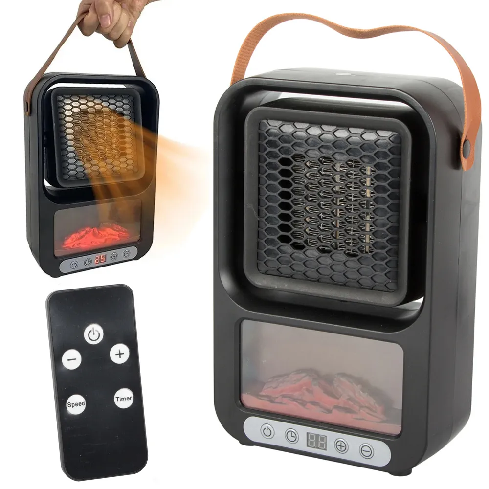ADAMANTA 6073 stufetta elettrica con camino LED