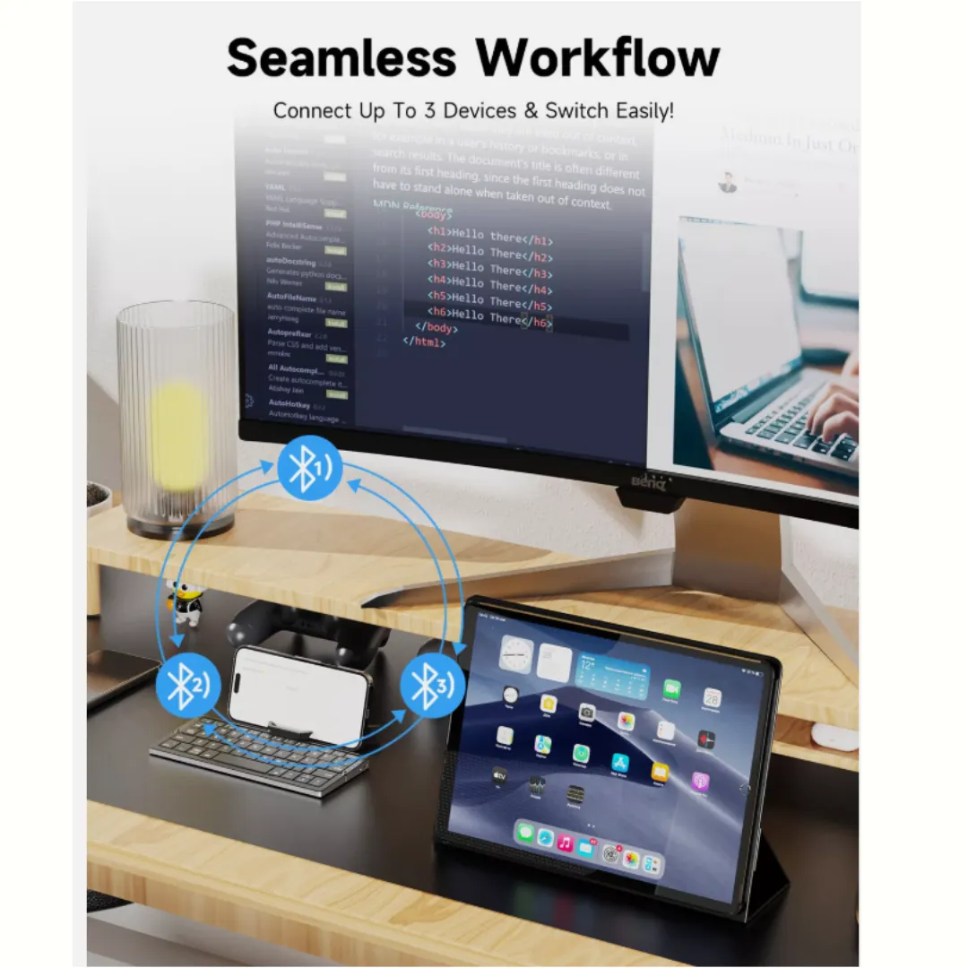 ADAMANTA 531 tastiera wireless pieghevole bluetooth ultrasottile