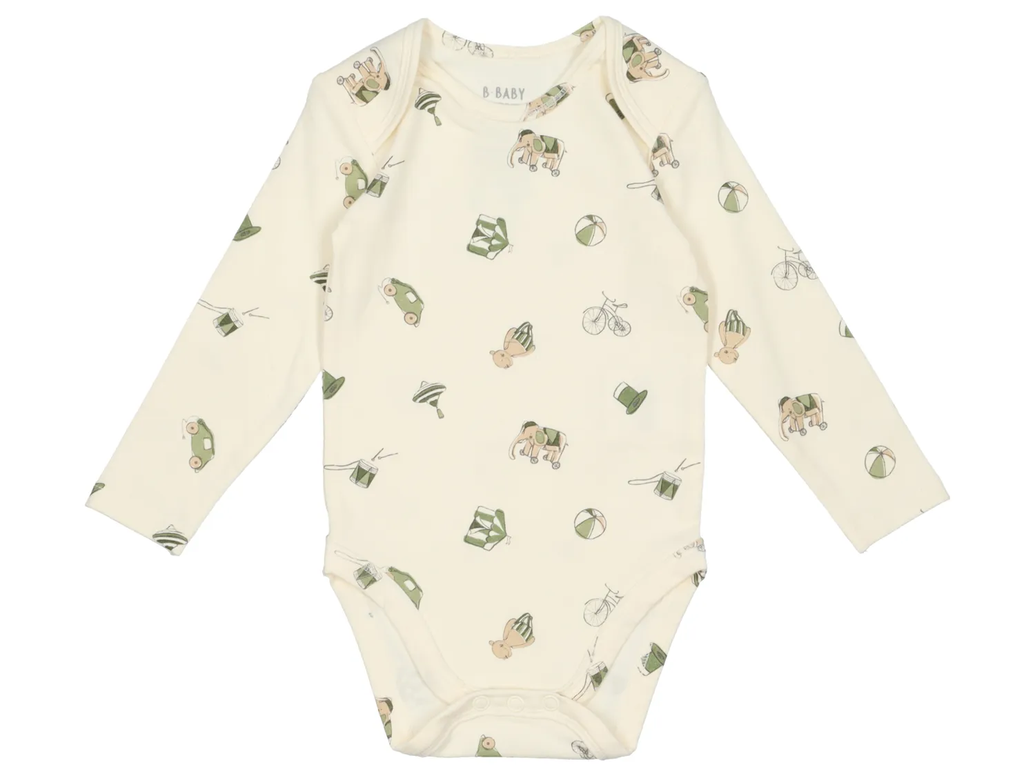 Wibra body neonato in cotone 2 pezzi a maniche lunghe
