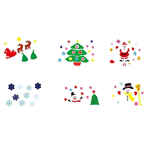 Euromarketing Magic Gel stickers natalizi gel 1 foglio assortiti