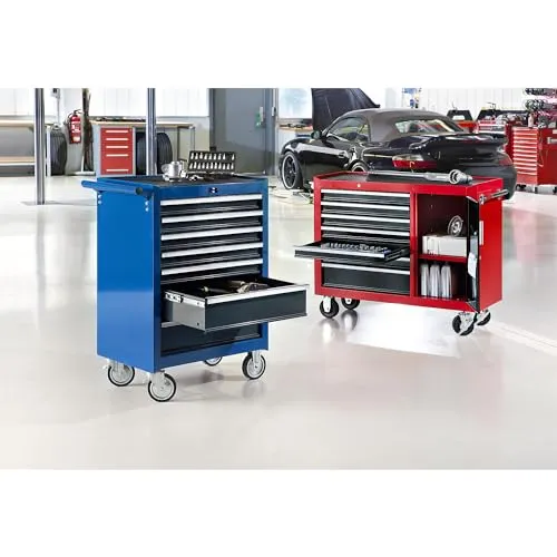 Kaiserkraft Carrello Officina Acciaio 7 Cassetti con Ruote