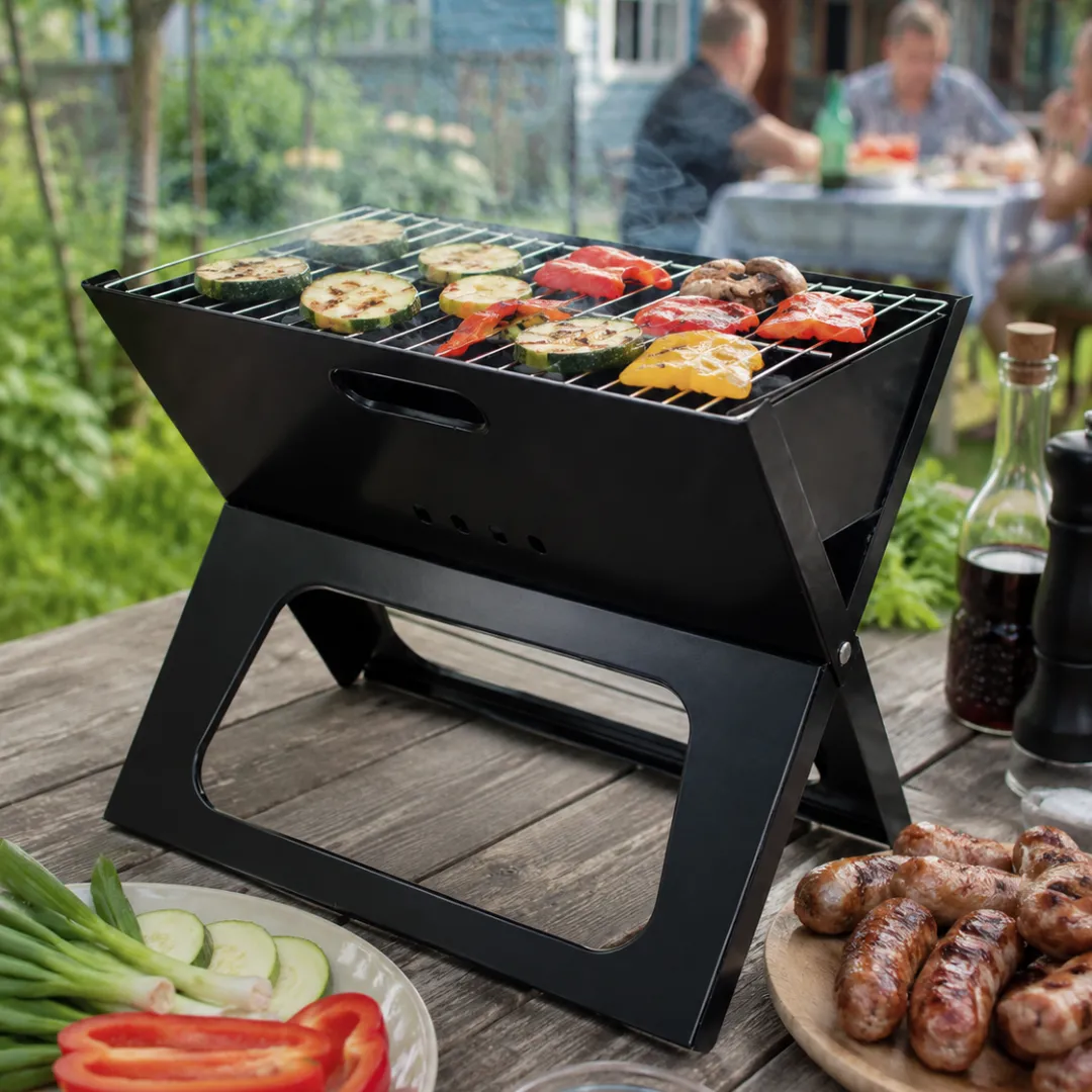 ADM 7089 barbecue pieghevole usa e getta nero