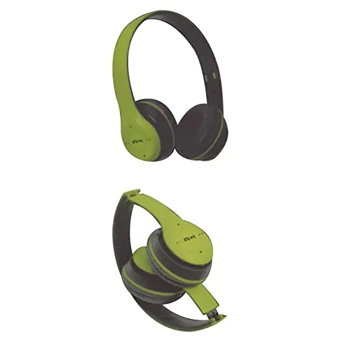 Euromarketing Cuffie Wireless Verdi Bluetooth con Radio FM