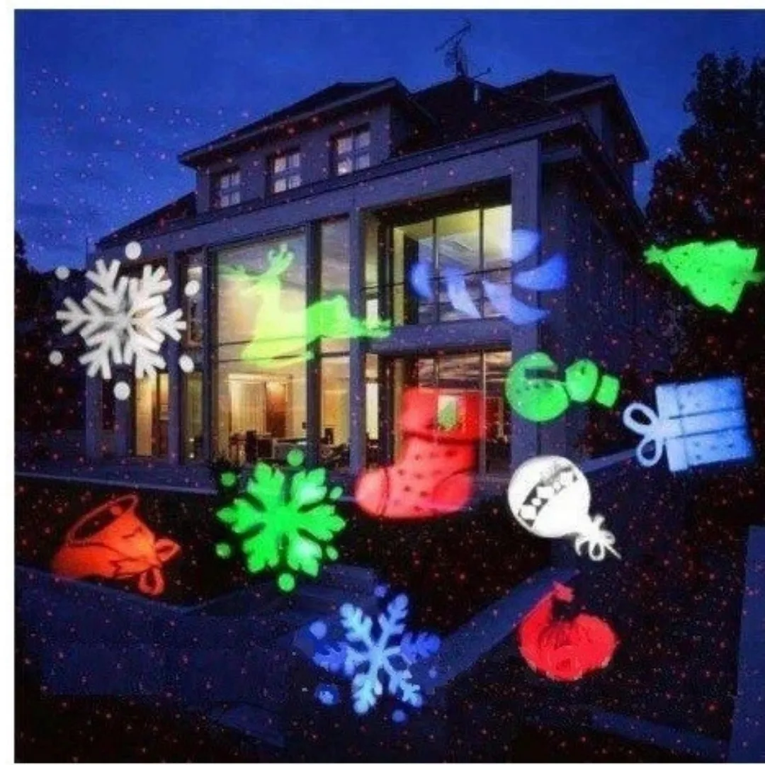 ADAMANTA LED Snowflake Projection Lamp 7059 proiettore fiocchi neve LED bianco
