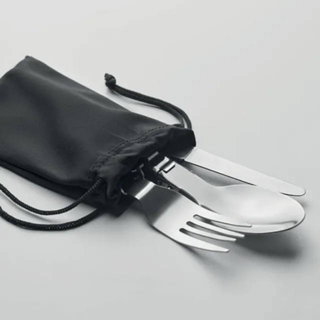 3BPRO MO6359-03 set posate campeggio 3 pezzi acciaio