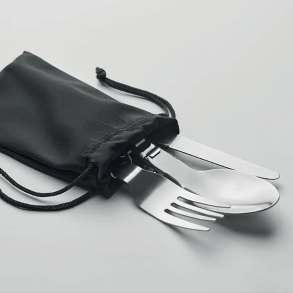 3BPRO MO6359-03 set posate campeggio 3 pezzi acciaio