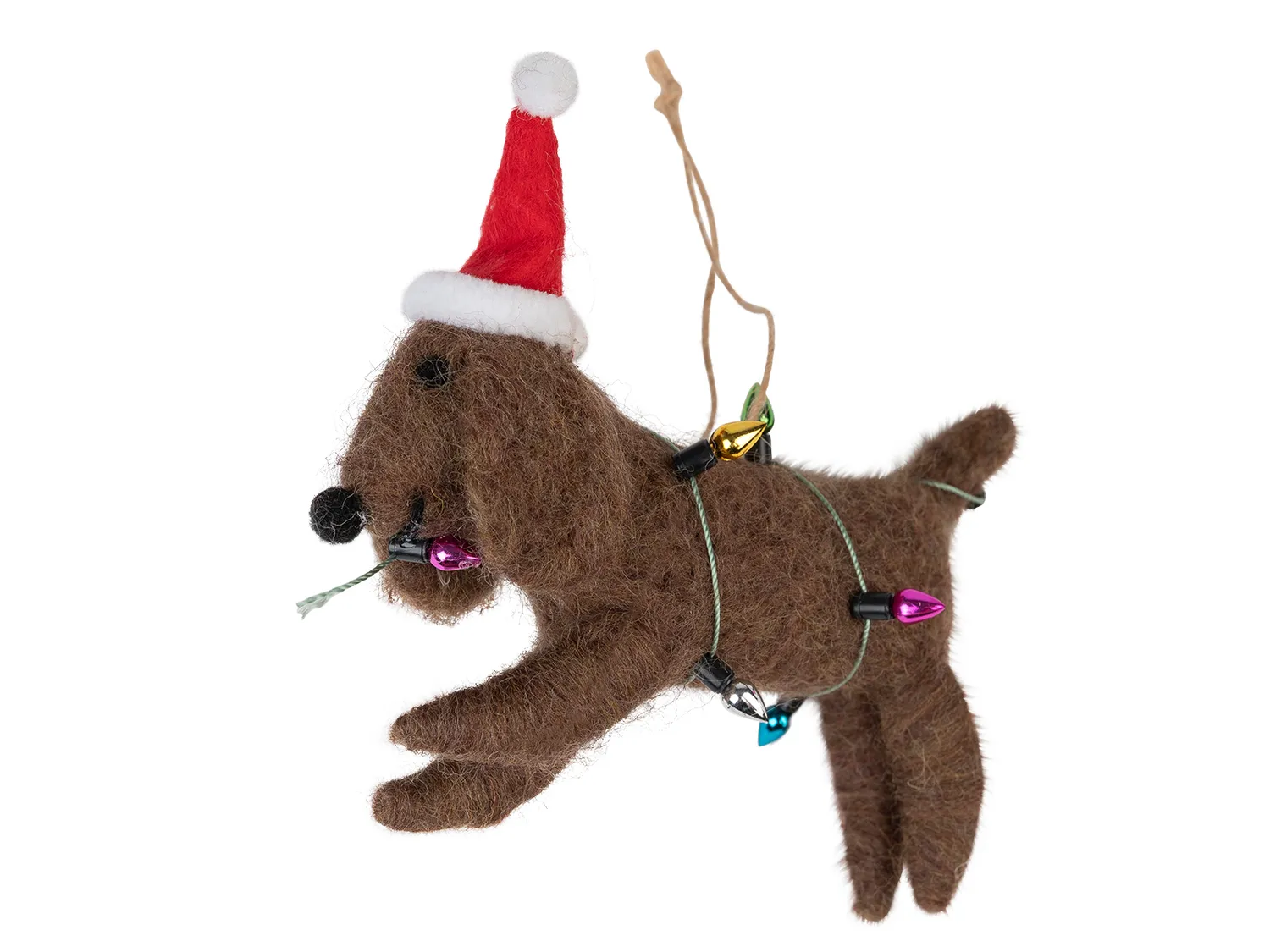 Wibra Cane Addobbo Natalizio Feltro 13 cm Morbido