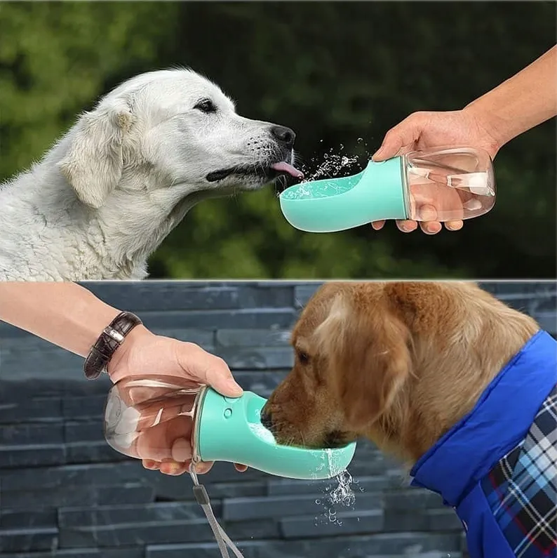 ADAMANTA borraccia cane portatile 350 ml con ciotola