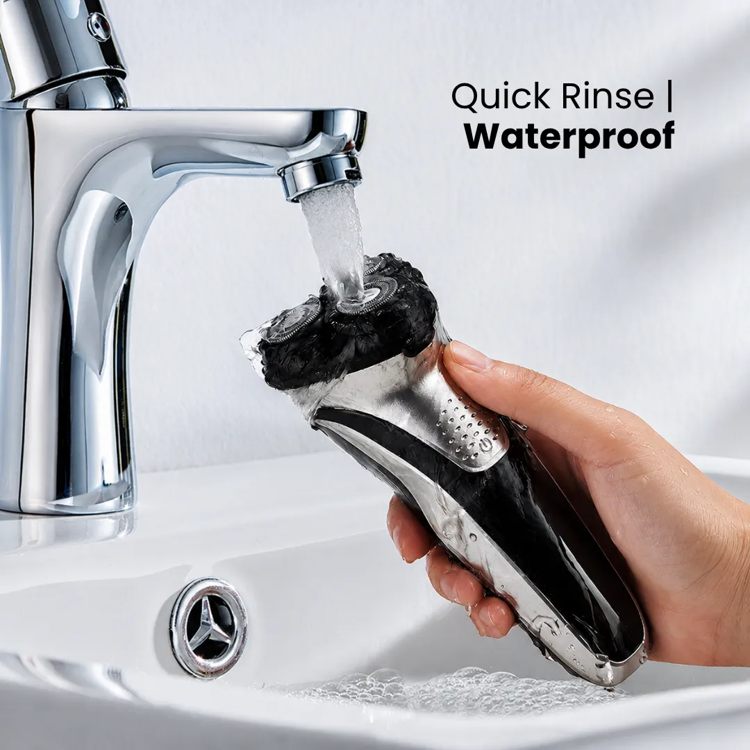 ADAMANTA ADM 7106 rasoio elettrico rotativo 3 testine wet&dry