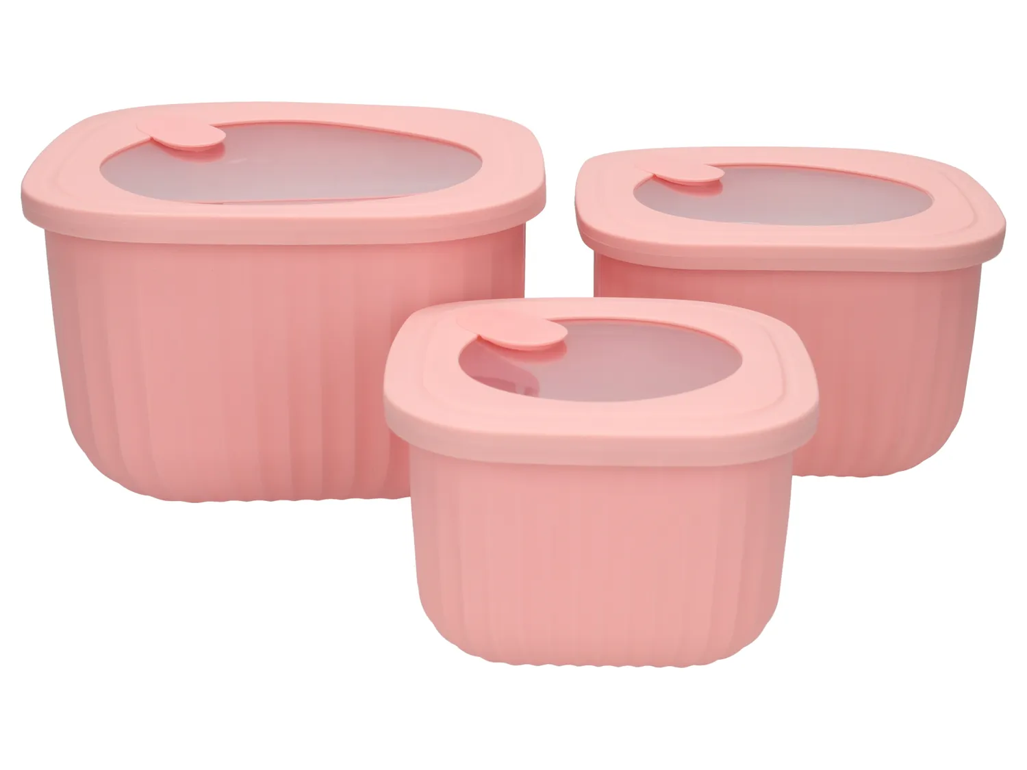 Wibra contenitori alimenti quadrati set 3 pezzi impilabili