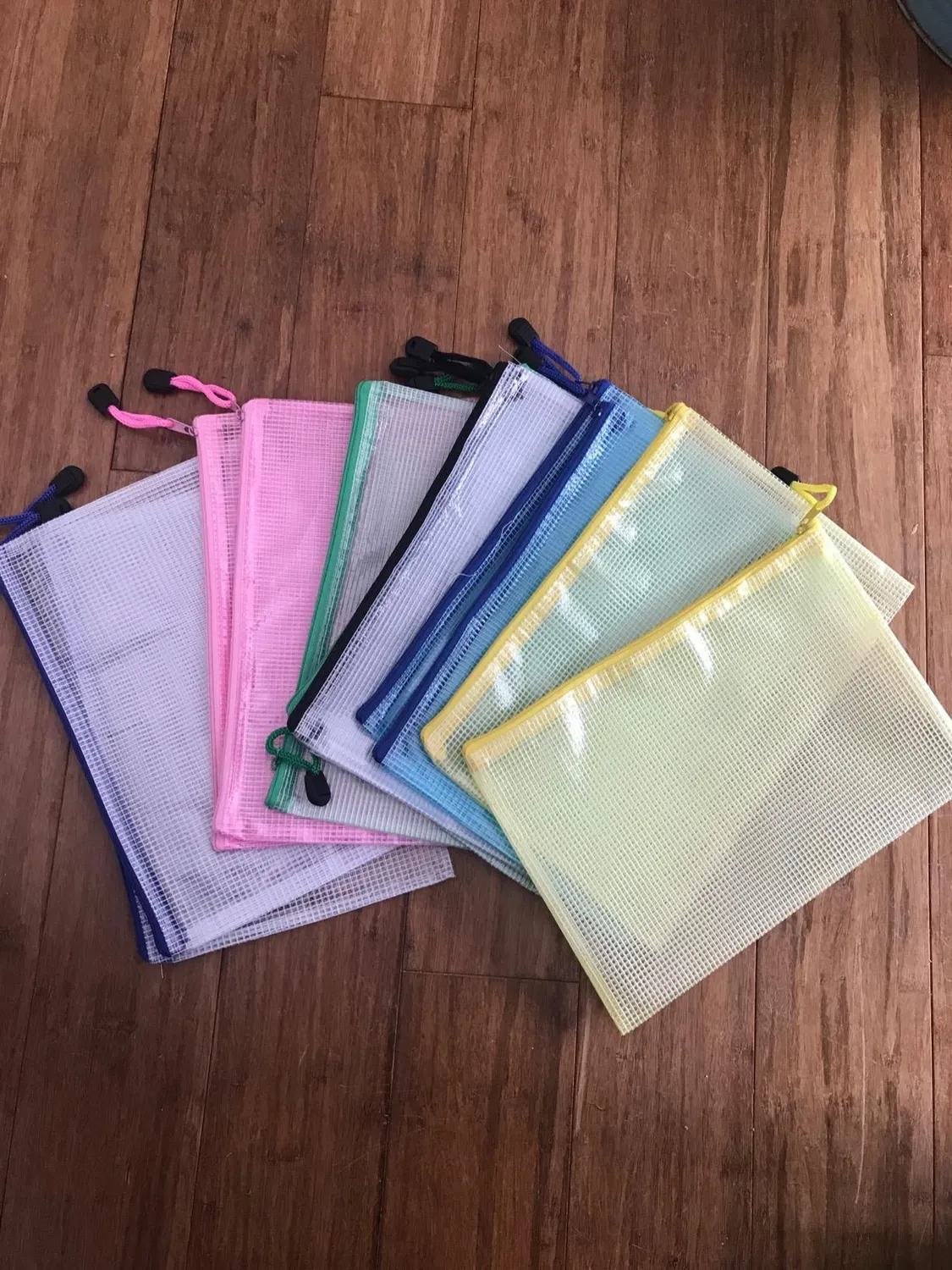 Amteker Buste Trasparenti A5 Zip 12 Pezzi 6 Colori