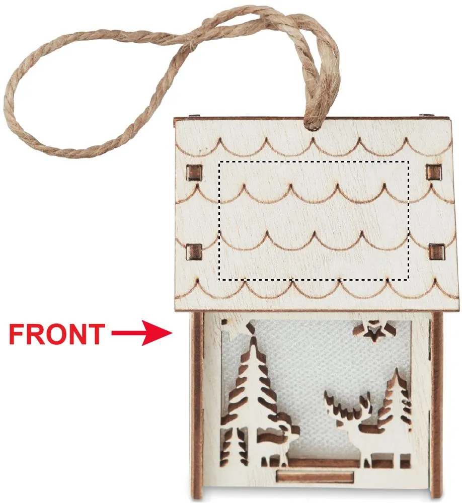 3BPRO CX1463-40 casetta Natale luminosa MDF 8 cm