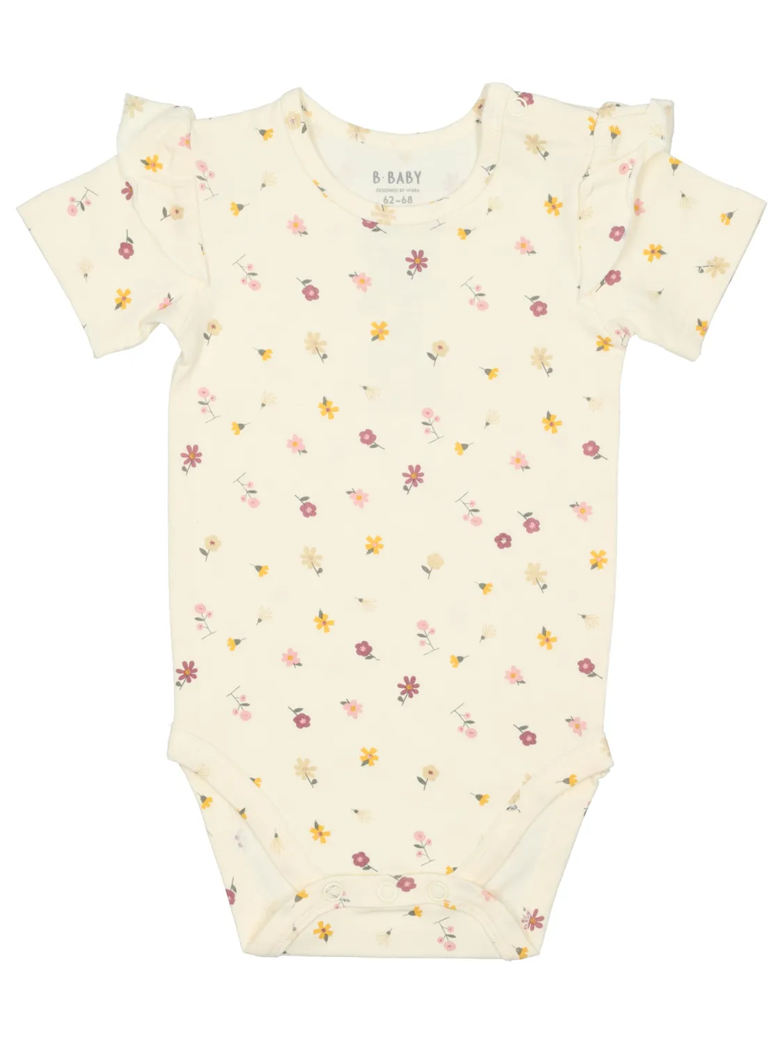 Wibra Body Neonato Cotone con Volant Manica Corta
