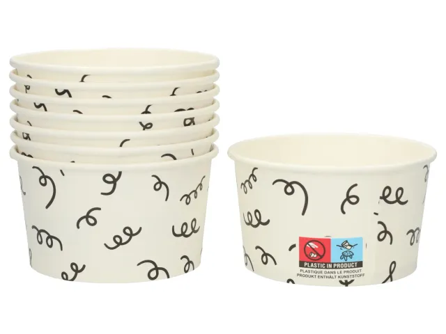Wibra coppette gelato carta 8 pezzi usa e getta