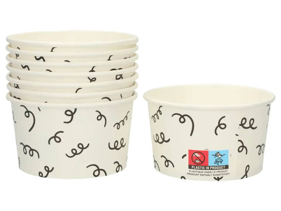 Wibra coppette gelato carta 8 pezzi usa e getta