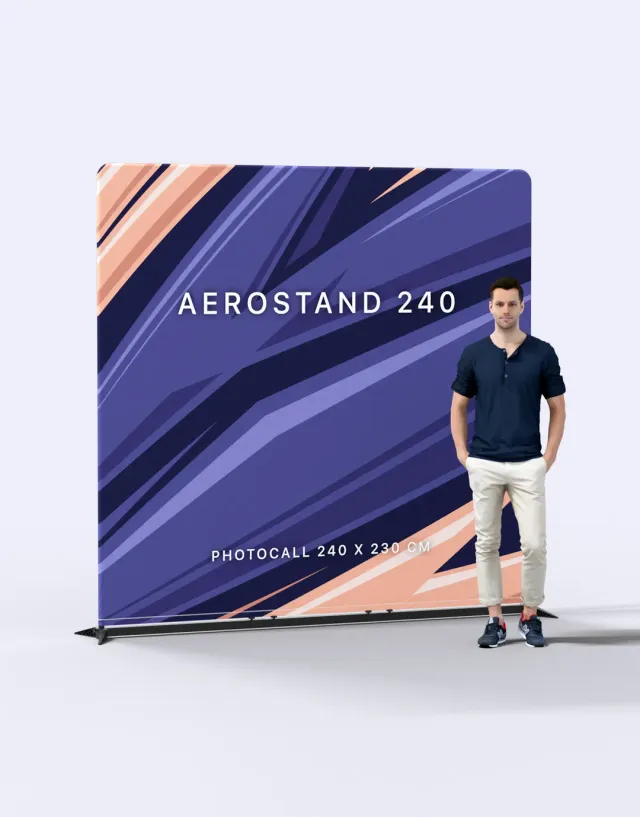3BPRO AEROSTAND photocall personalizzato in alluminio