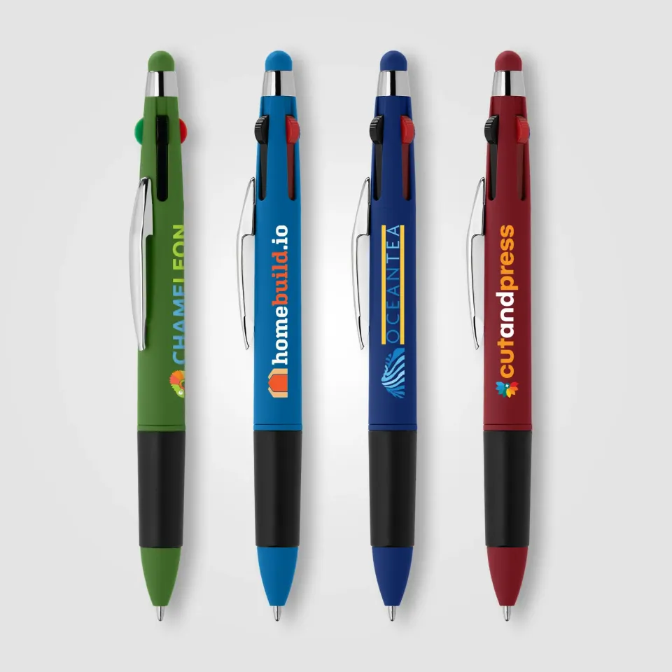 3BPRO AGR Quattro Softy penna 4 colori con touch gommata