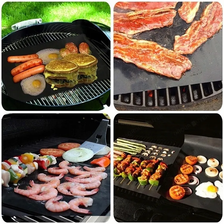 ADAMANTA Baking Mat For Grill Baking Set 181 tappetino grill 4 pezzi antiaderente