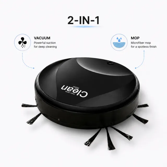 ADAMANTA 317 aspirapolvere robot compatto con mocio USB
