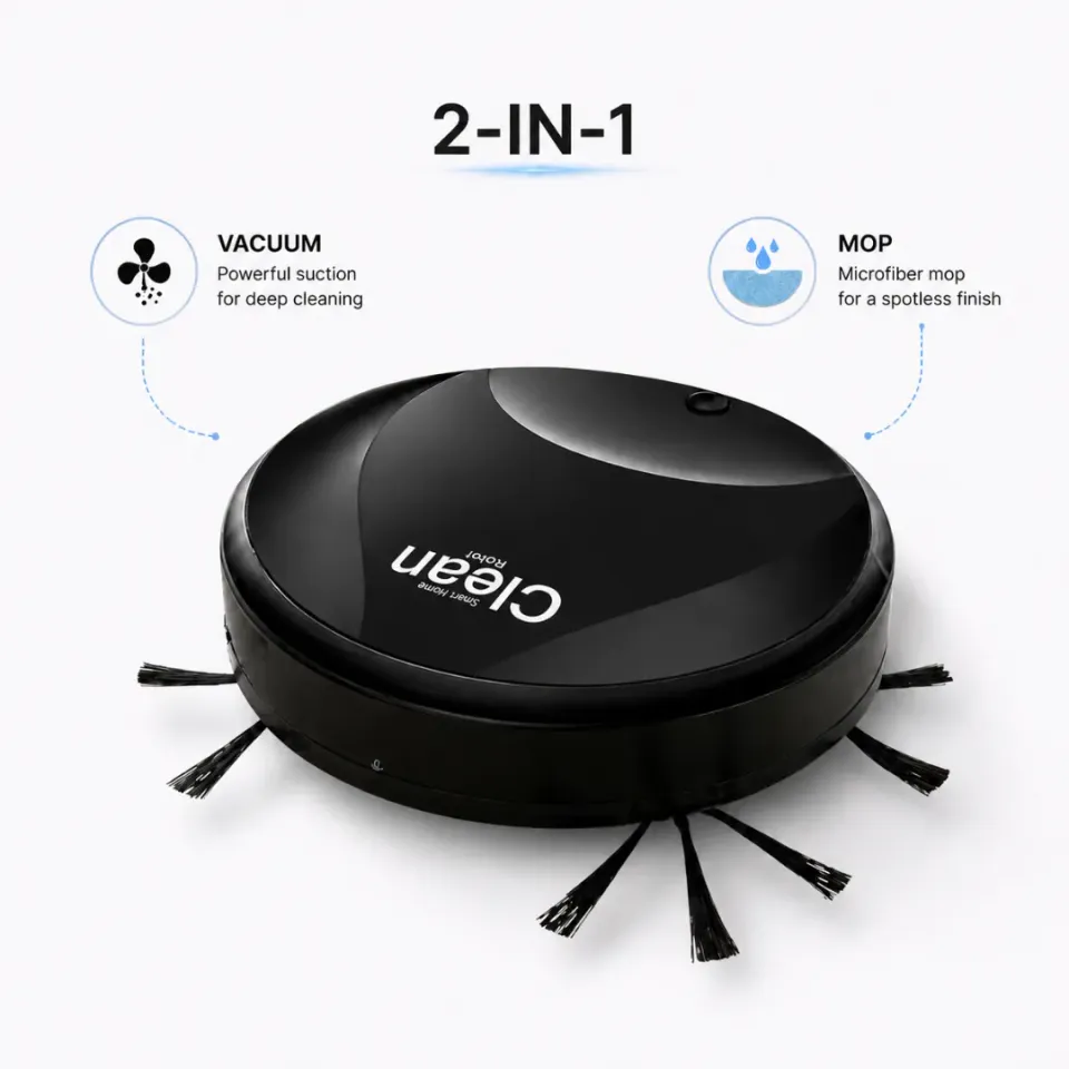 ADAMANTA 317 aspirapolvere robot compatto con mocio USB