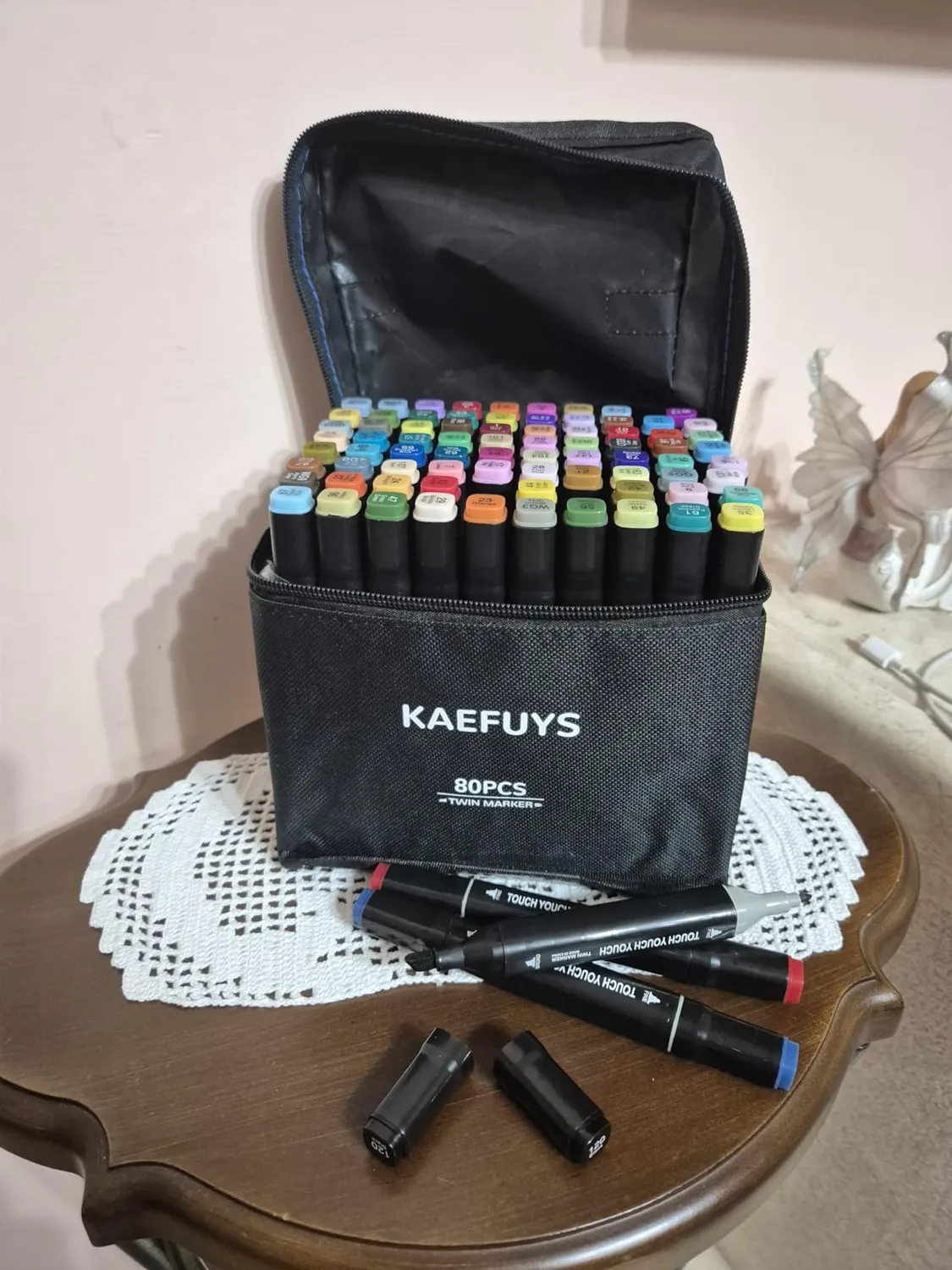 KAEFUYS Pennarelli 80 Colori Doppia Punta Alcool