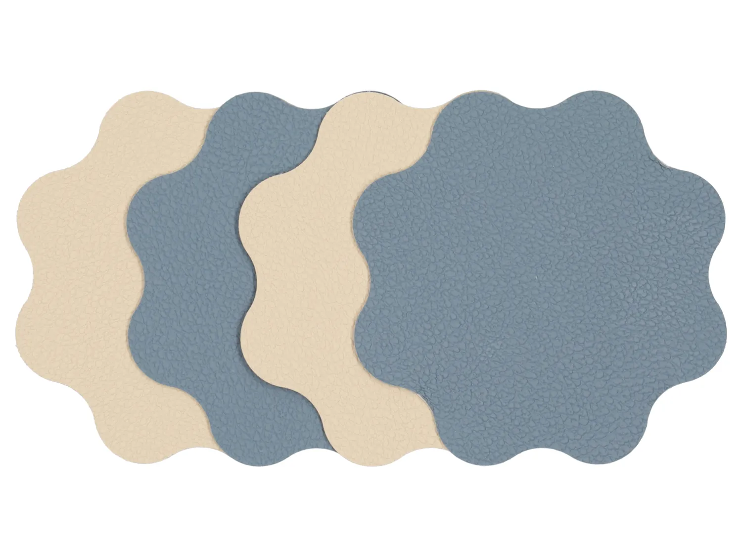 Wibra Sottobicchieri Ondulati 4 Pezzi in PVC