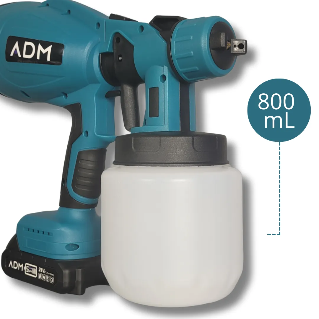 ADAMANTA ADM 537 Pistola a Spruzzo a Batteria 21V 800 ml