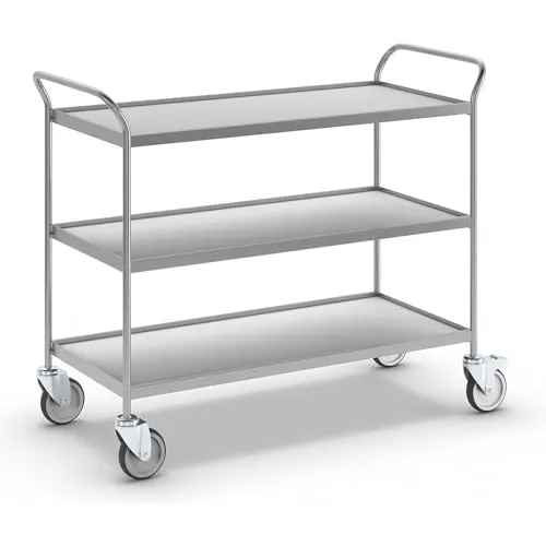 Eurokraft Pro carrello servizio 3 ripiani 150 kg grigio