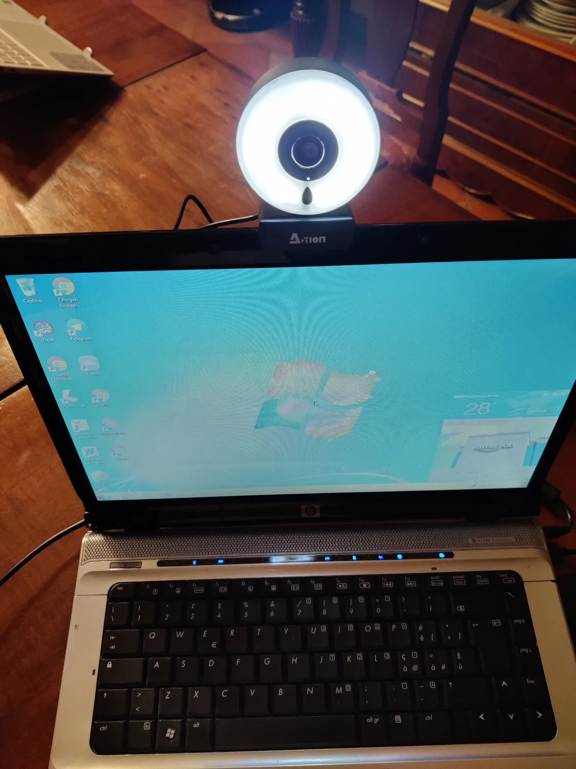 Action webcam PC 1080P Full HD con microfono e luce