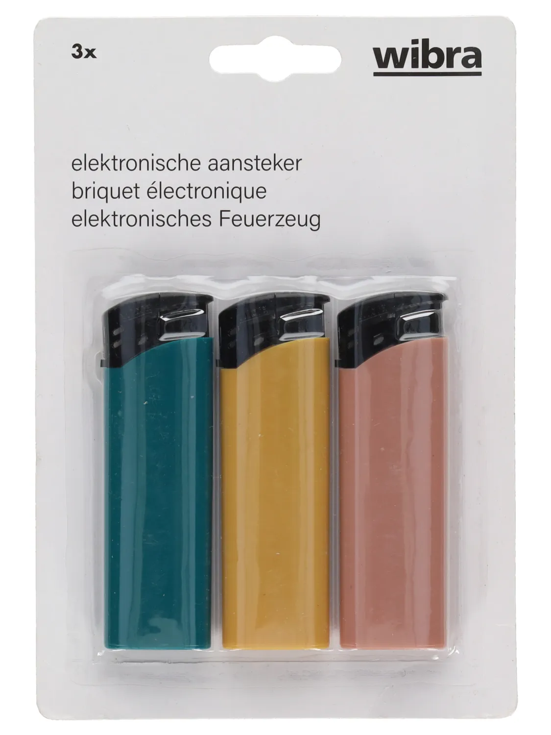 Wibra Accendini Elettronici 3 Pezzi Assortiti