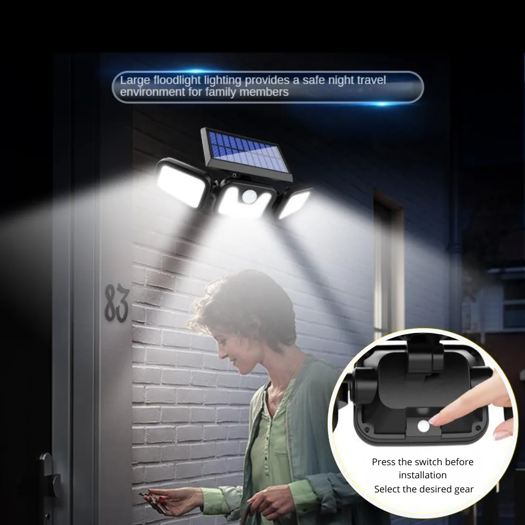 ADAMANTA Solar Sensor Light With Remote Control lampada solare da esterno