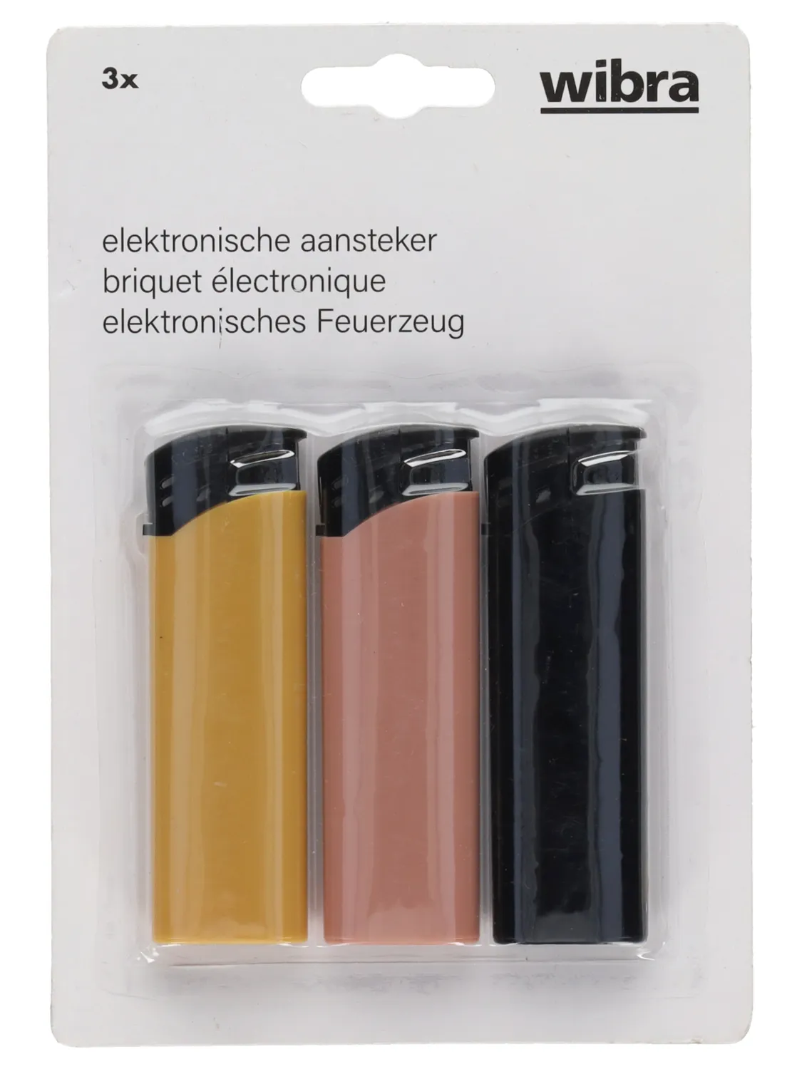 Wibra Accendini Elettronici 3 Pezzi Assortiti