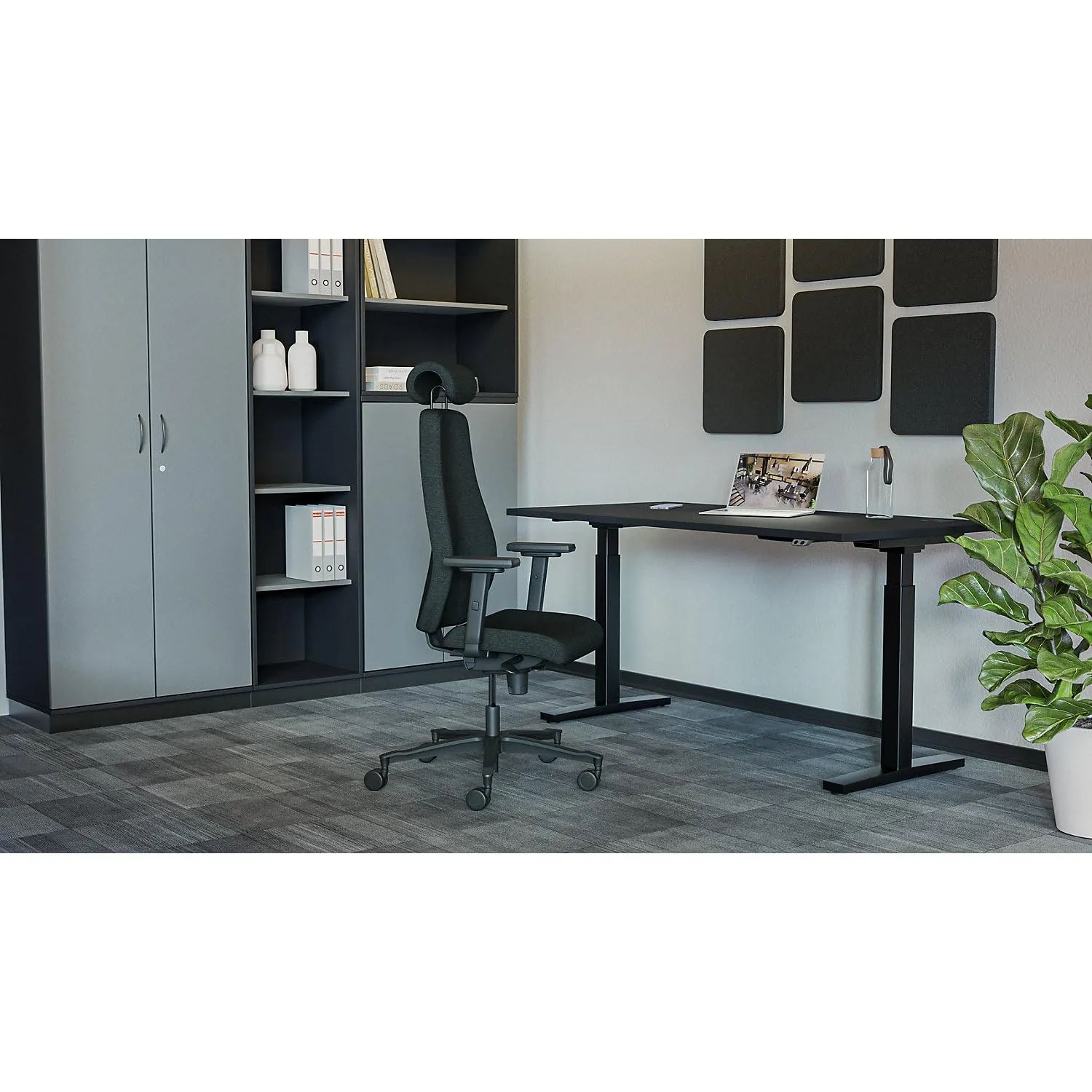 Kaiserkraft sedia da ufficio ergonomica con poggiatesta