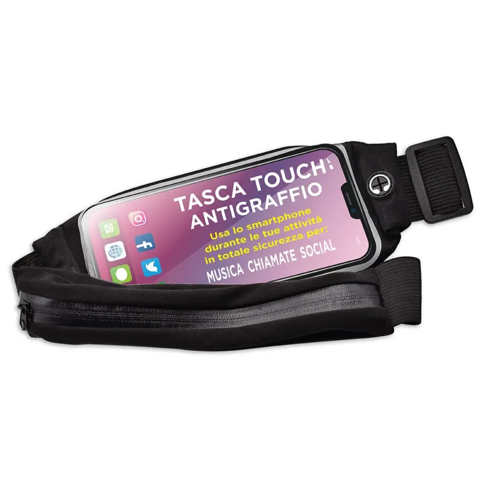 EUROMARKETING Marsupiotto PRO Tripla Tasca marsupio smartphone neoprene