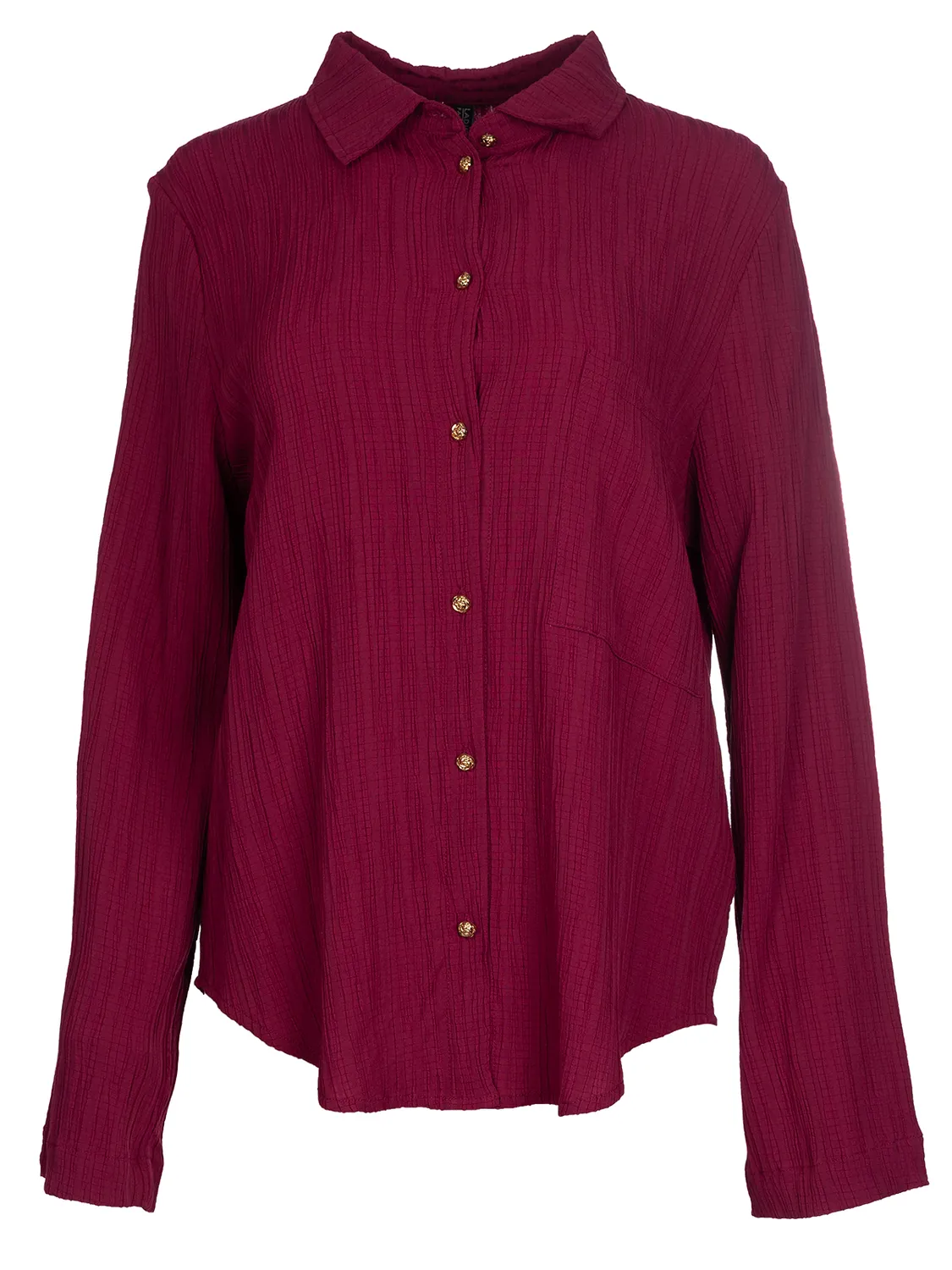 Wibra Camicia Donna Crinkle Manica Lunga