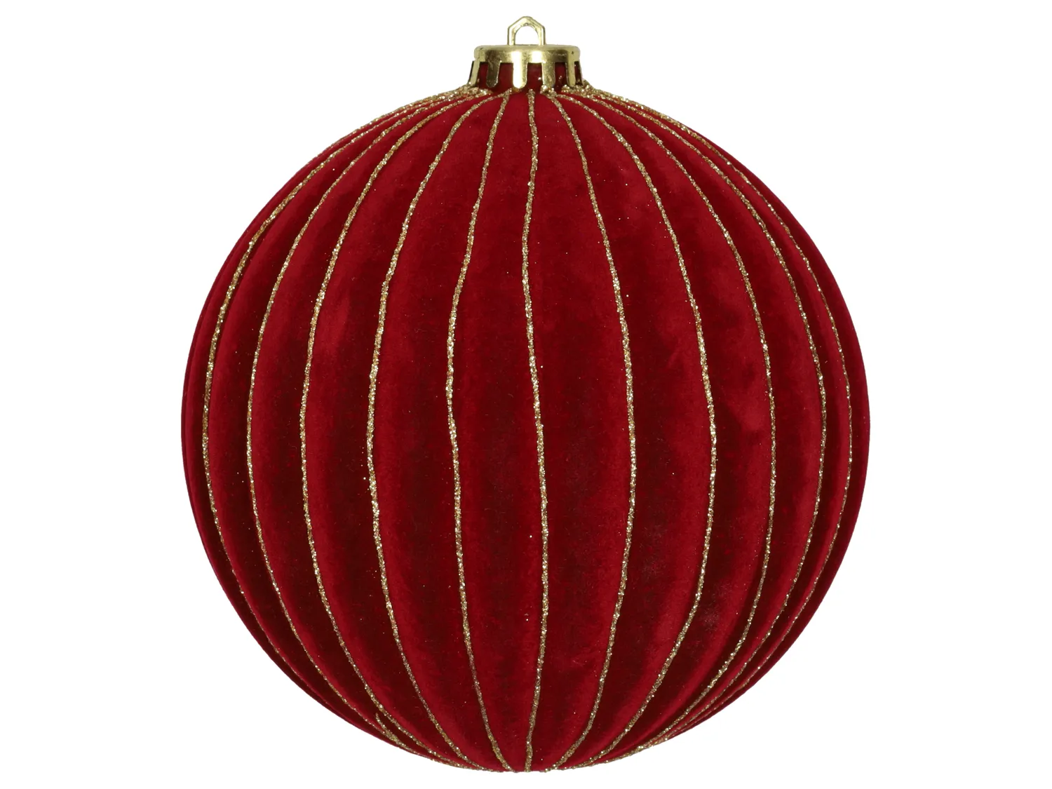 Wibra pallina Natale velluto glitter 14 cm