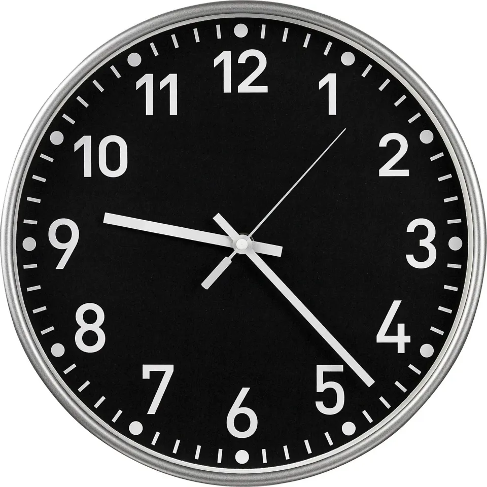 Kaiser+Kraft Orologio da Parete Quarzo Ø 300 mm Nero