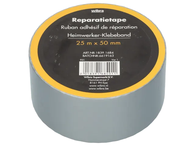 Wibra nastro riparazione grigio 25 m x 50 mm
