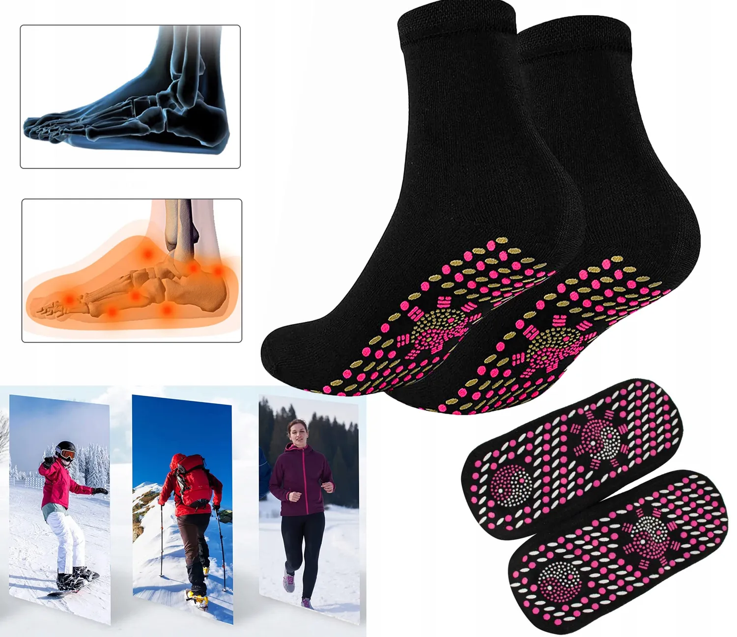 ADAMANTA INSULATED THERMAL SOCKS WITH TOURMALINE calze termiche tormalina
