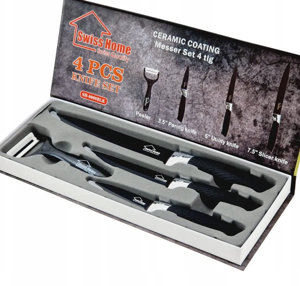 ADAMANTA Swiss Home set 4 coltelli in ceramica