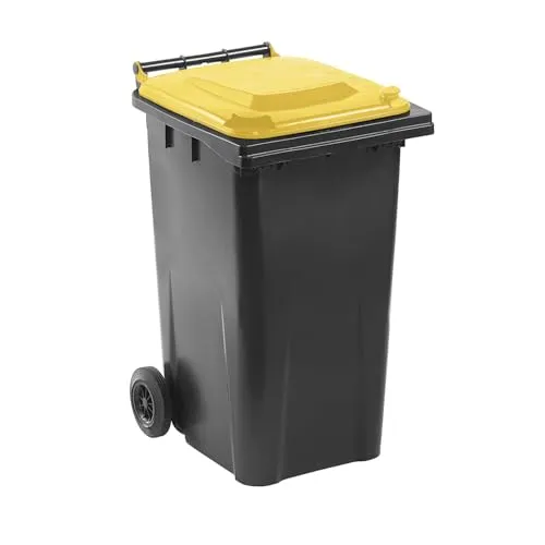 Kaiserkraft bidone rifiuti DIN EN 840 HDPE con ruote