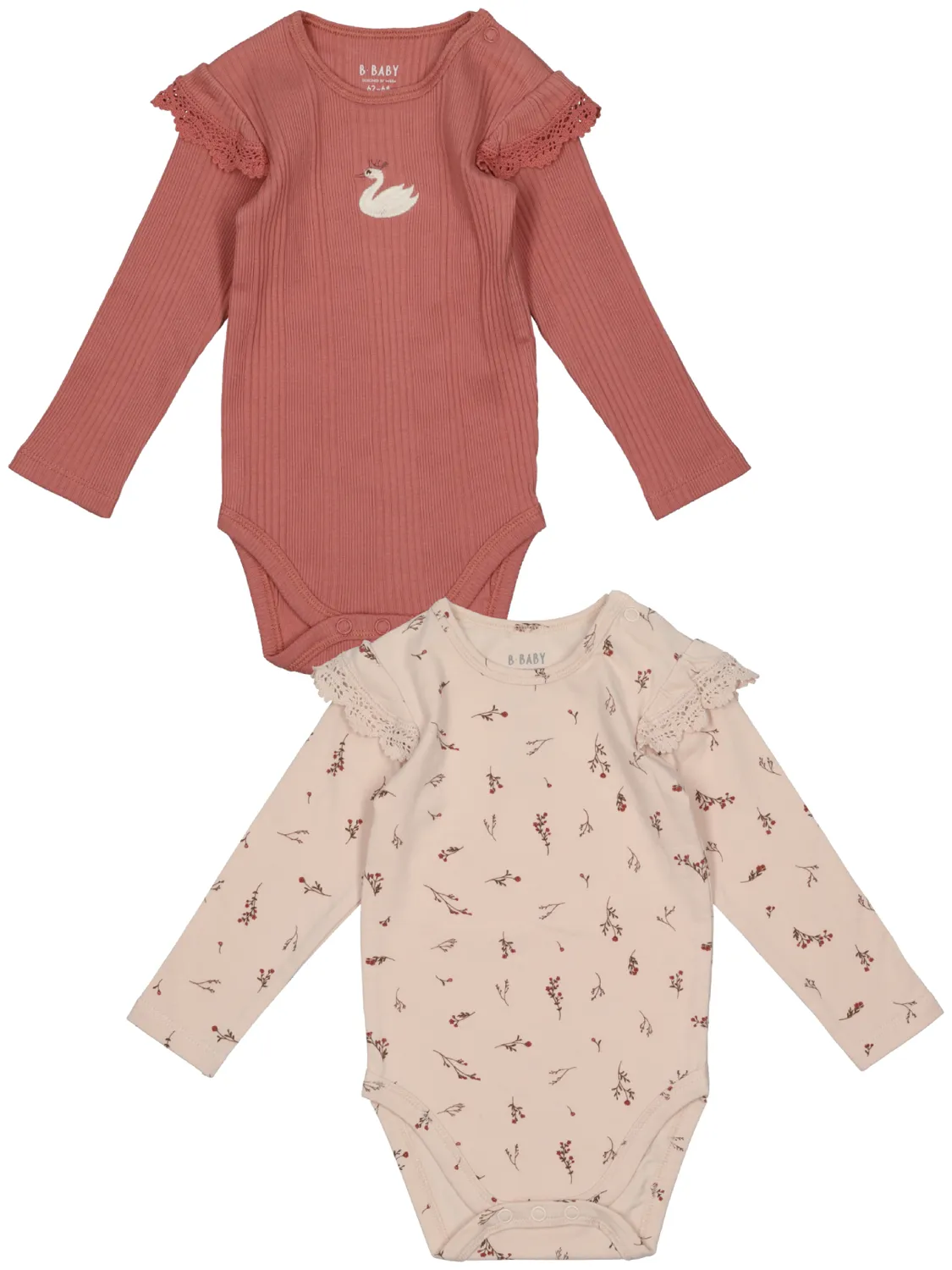Wibra Body Neonato Cotone con Volant Manica Corta