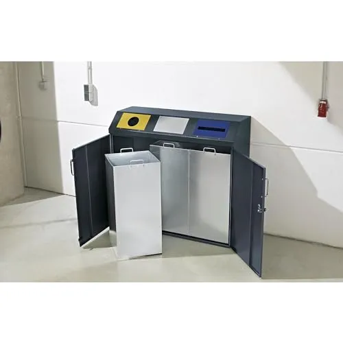 Kaiserkraft eurokraft pro armadio raccolta differenziata 3 x 50 litri TÜV
