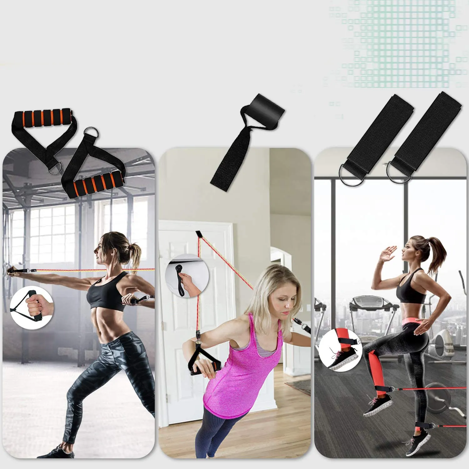 ADAMANTA 179 Set Elastici Fitness in Lattice 5 Pezzi