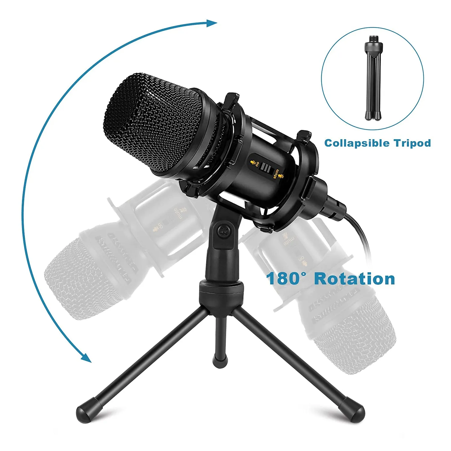 Action Microfono USB PC Condensatore con Treppiede