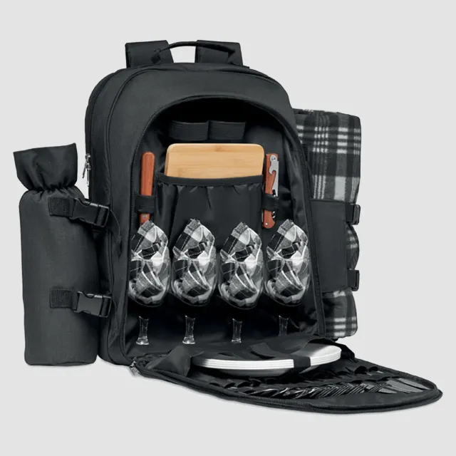 3BPRO MO6870 Zaino Picnic 4 Persone con Coperta Termico