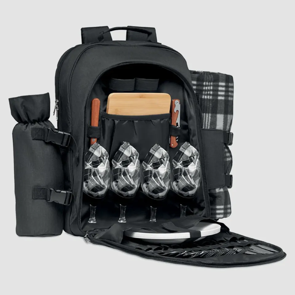 3BPRO MO6870 Zaino Picnic 4 Persone con Coperta Termico